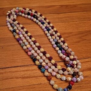 Set of FOUR (4) Vintage Colorful Beaded Necklaces, excellent condition